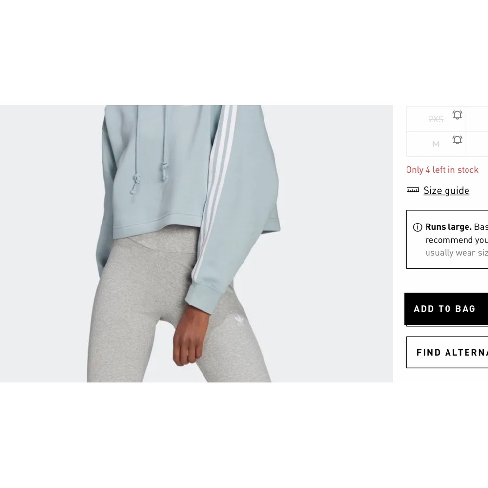 Adidas cropped hoodie